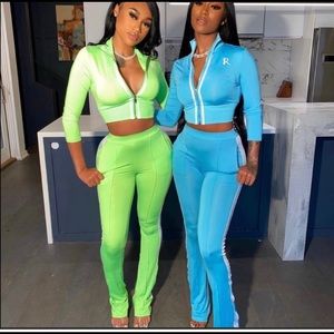 - Pink track suit